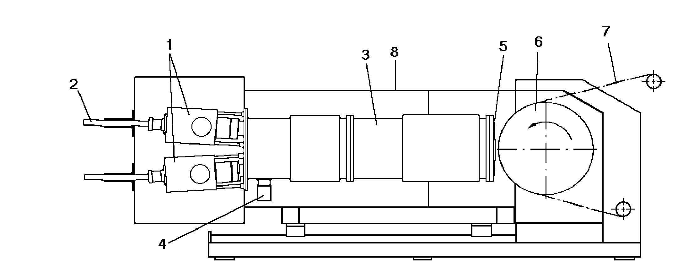 A schematic image of a High performance Electron-Beam accelerator